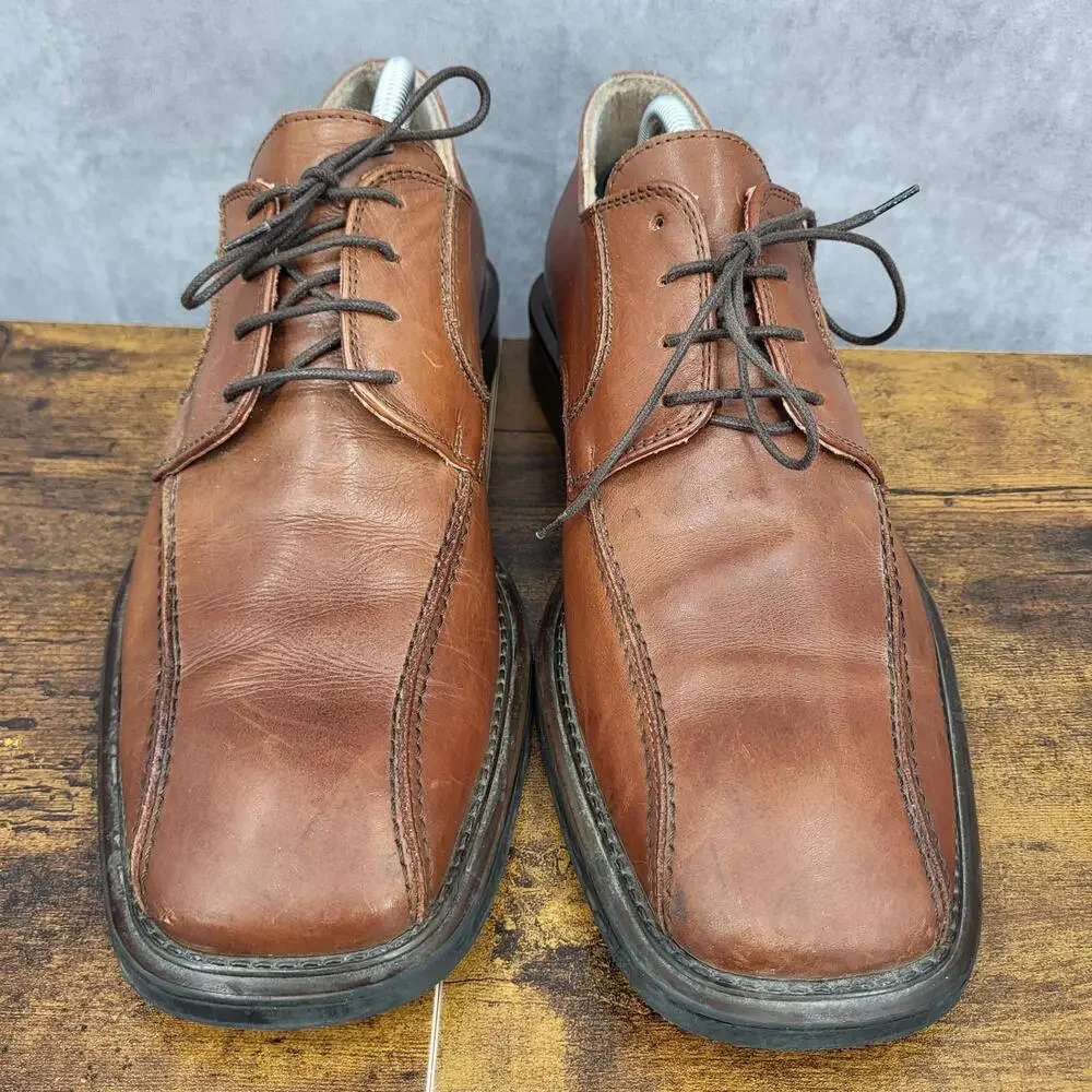 London Underground Oxford‎ Shoes Mens 10.5 M Brown Leather Square Toe Peyton